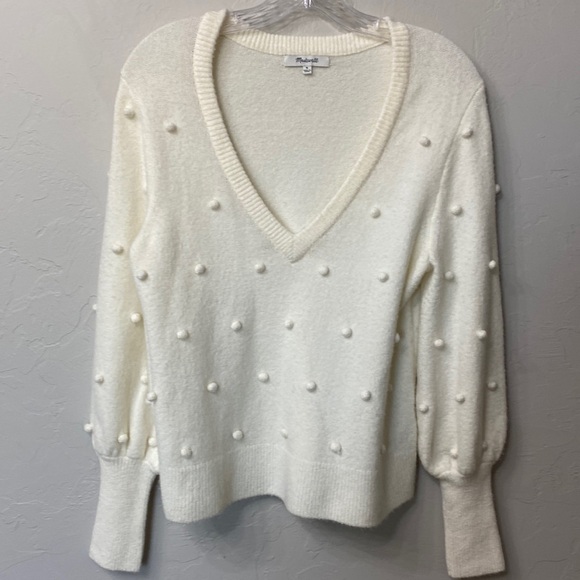 Madewell dashwood bobbie cream sweater size medium. - Picture 1 of 9